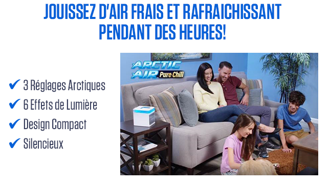 Jouissez d'air frais et rafraichissant pendant des heures!